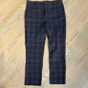 Anthropologie Black Plaid Capris